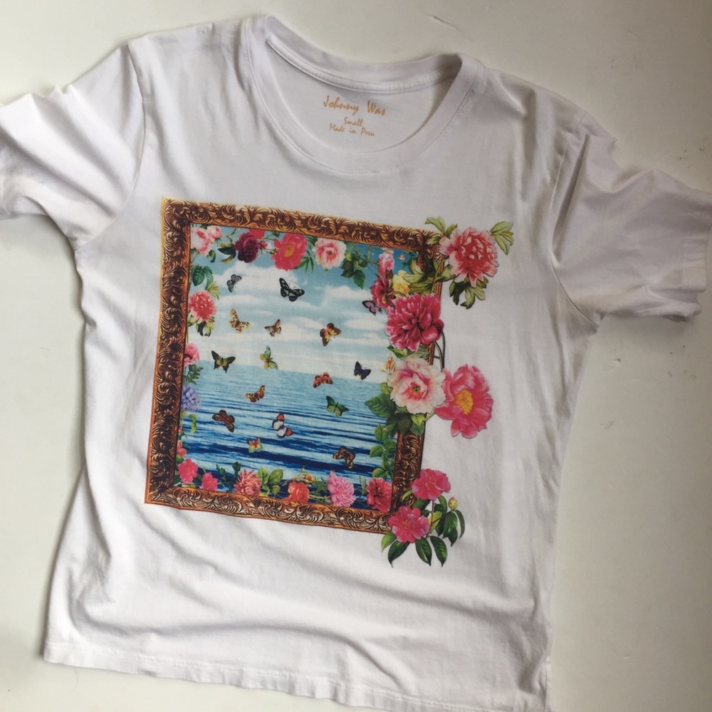 Johnny Was Butterfly Graphic T-shirt